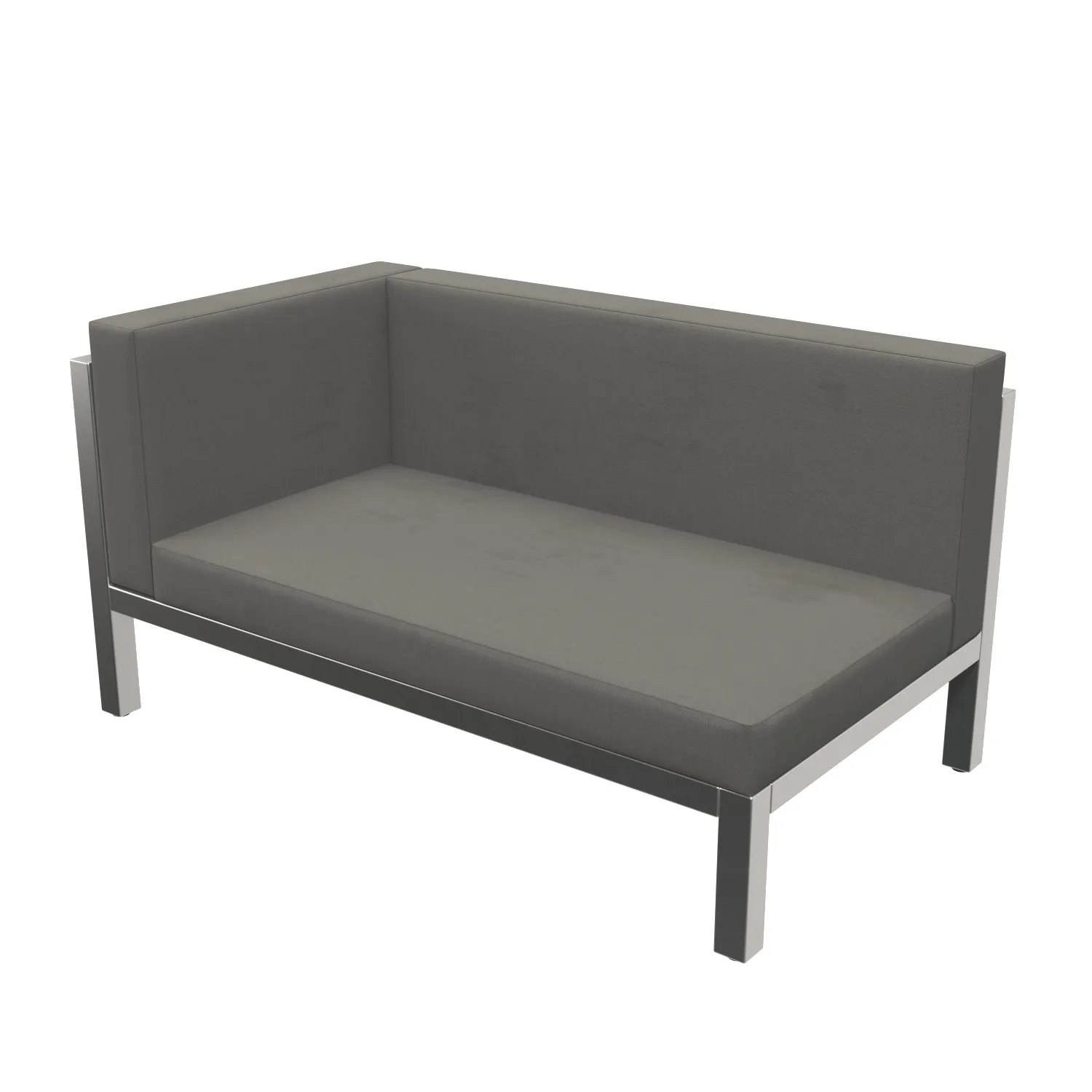 Metal Base And Upholstred Seat Sectional Sofa PBR 3D Model_01